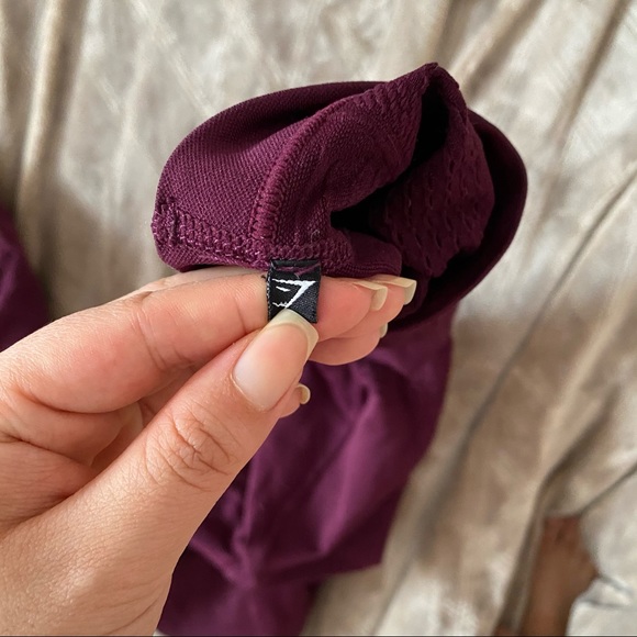 Gymshark Flawless Knit Leggings Ruby Size Small - Picture 8 of 8